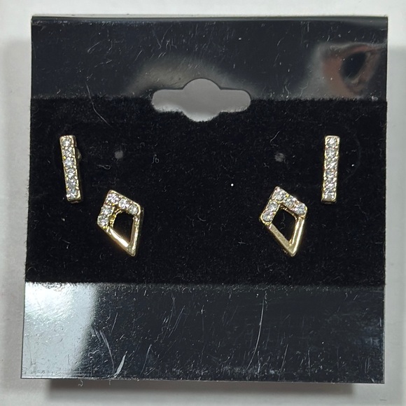 Gold and Silver Fashion Earrings Set - Picture 2 of 5